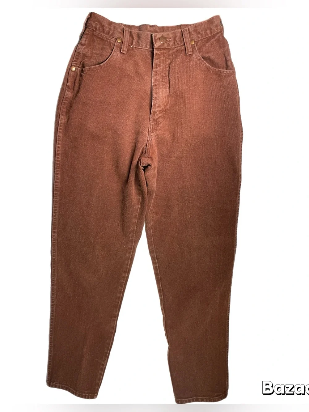 Vintage Wrangler Women’s Cowboy Cut Rust Colored High Waisted Western Jeans - Picture 4 of 13